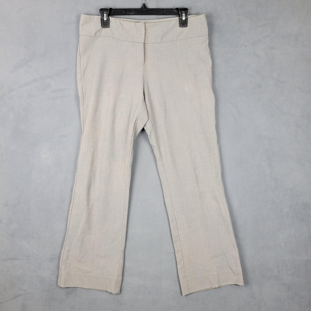 Courtenay‎ Pants Womens 8 Short Beige Dress Slacks Polyester Rayon Blend Career